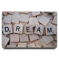 Универсальная наклейка на ноутбук 15.6"-13.3" Буквы Dream Матовый 380х250 мм