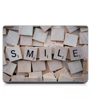 Наклейка на ноутбук Букви Smile Матовий