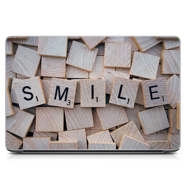 Наклейка на ноутбук Букви Smile Матовий