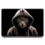 Универсальная наклейка на ноутбук 15.6"-13.3" Кот в капюшоне Матовый 380х250 мм