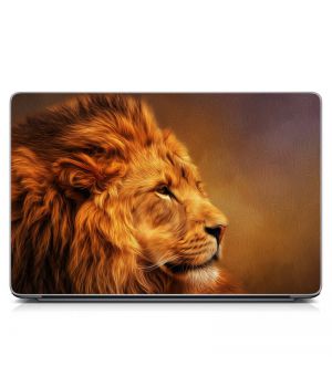 Виниловый стикер на ноутбук Гордый лев Матовый