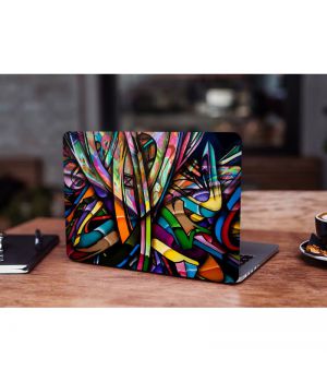 Захисна наліпка на ноутбук універсальна 13.3"-15.6” Bright abstraction 380х250 мм Матова 