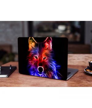 13.3"-15.6” Універсальна наклейка на ноутбук Neon Wolf, 380х250 мм