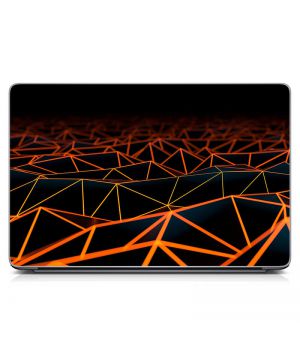 Виниловый стикер для ноутбука Оранжевая абстракция Матовый