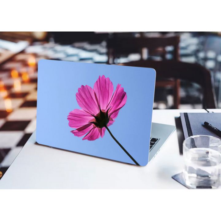 Захисна наліпка на ноутбук універсальна 13.3"-15.6” Pink flower 380х250 мм Матова