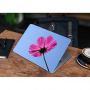 Защитная виниловая наклейка для ноутбука Pink flower 380х250 мм Матовая