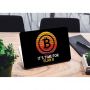 Защитная виниловая наклейка для ноутбука Bitcoin 380х250 мм Матовая
