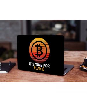 Защитная виниловая наклейка для ноутбука Bitcoin 380х250 мм Матовая
