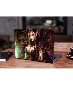 13.3"-15.6" Универсальная наклейка на ноутбук Warcraft fantasy sexy girl, 380х250 мм