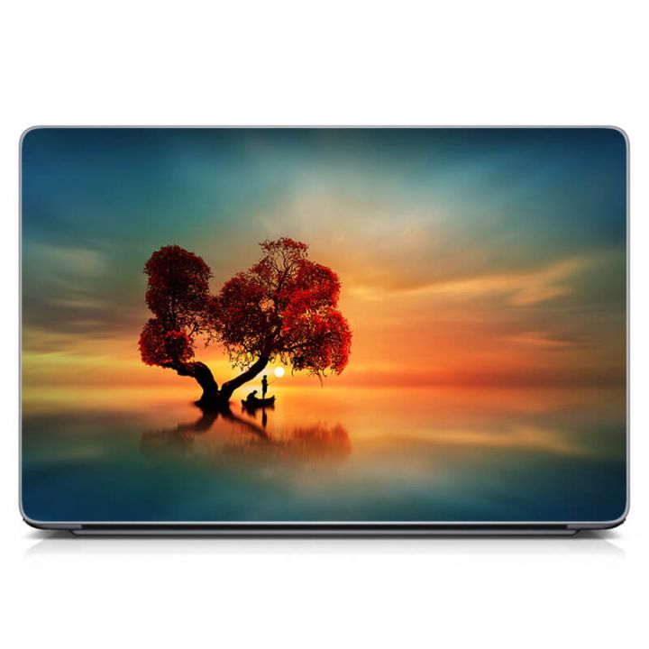 Виниловый стикер на ноутбук Дивный пейзаж Матовый