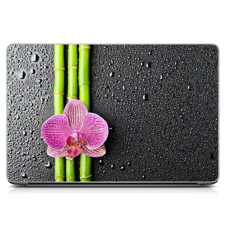 Универсальная наклейка на ноутбук 15.6"-13.3" Орхидея Матовая 380х250 мм