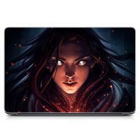 Универсальная наклейка на ноутбук 15.6"-13.3" Girl Матовая 380х250 мм