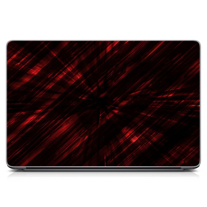 Універсальна наклейка для ноутбука, 13.3"-17.3” 400x260 мм Червоний фон, 3D Матова