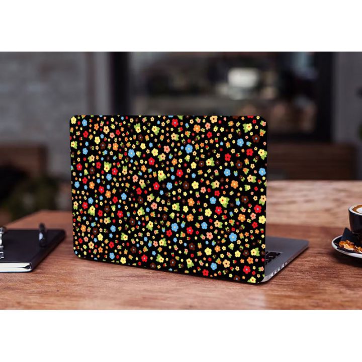 Защитная виниловая наклейка для ноутбука Colorful flowers 380х250 мм Матовая