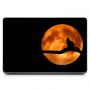 Універсальна наклейка для ноутбука 15.6"-13.3" Кіт, повний місяць Матовий 380х250 мм