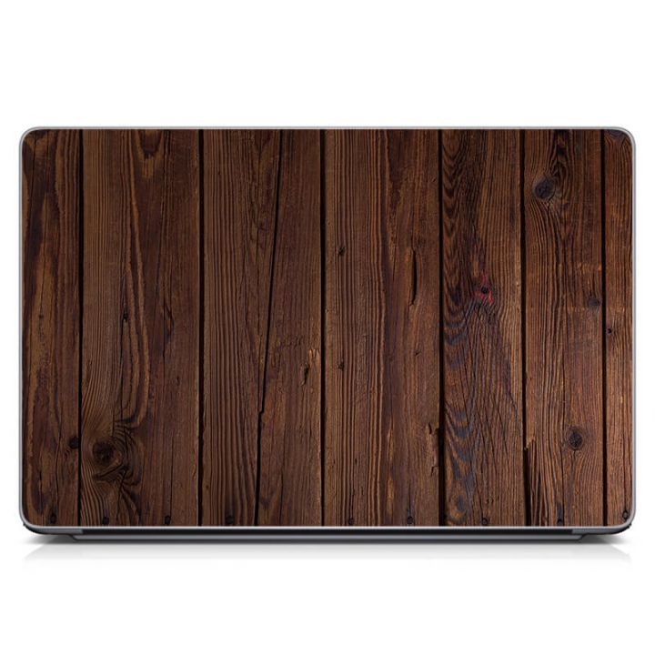 Універсальна наклейка для ноутбука, 13.3"-17.3” 400x260 мм Дошки, коричнева текстура Матовий