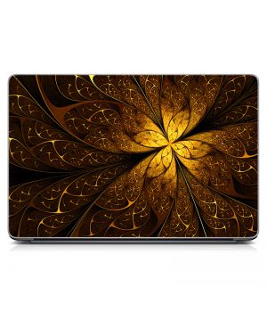 Универсальная наклейка на ноутбук 15.6"-13.3" Золотой фон Матовая 380х250 мм