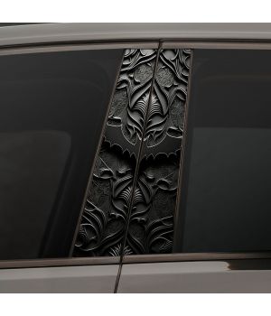 Наклейки на стійки дверей авто - Batman logo ornament