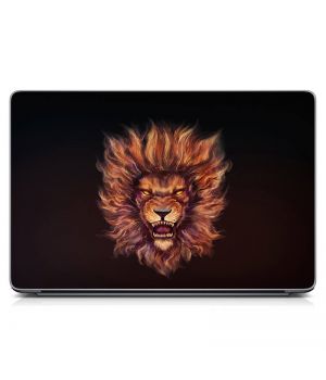 Виниловый стикер для ноутбука Грозный лев Матовый