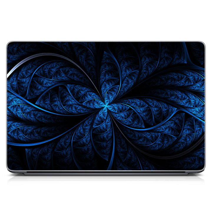 Універсальна наклейка для ноутбука 15.6"-13.3" Синій фон Матова 380х250 мм