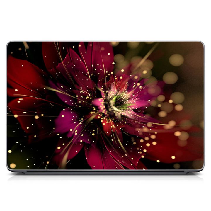 Универсальная наклейка для ноутбука, 13.3"-15.6” 380x250 мм Необычный цветок Матовый