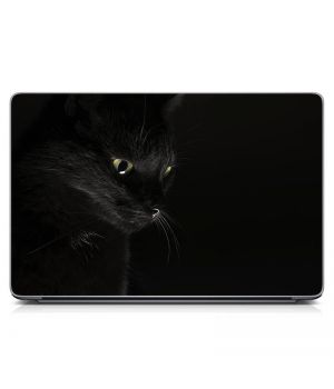 Вінілова наклейка на ноутбук Чорний кіт Матовий