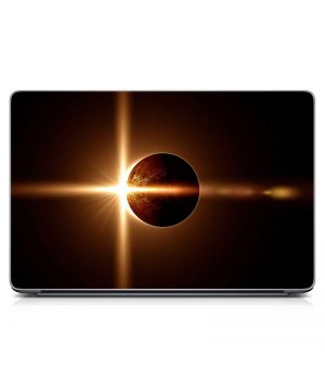Универсальная наклейка на ноутбук 15.6"-13.3" Сияние звезды Матовая 380х250 мм