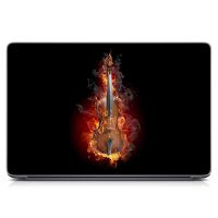 Вінілова наклейка для ноута Вогняний музичний інструмент Матова