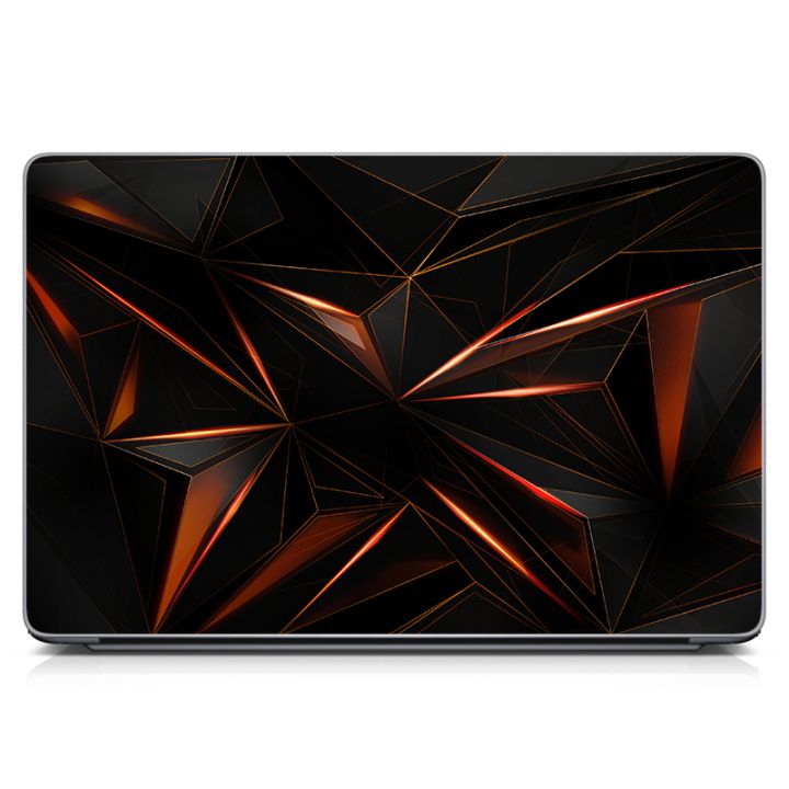 Универсальная наклейка на ноутбук 15.6"-13.3" Графит, абстракция Матовая 380х250 мм