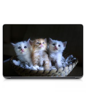 Виниловая наклейка для ноута Три котенка Матовая