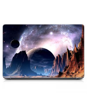 Универсальная наклейка на ноутбук 15.6"-13.3" Космический пейзаж Матовый 380х250 мм
