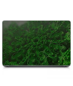 Виниловый стикер на ноутбук Зеленая абстракция Матовый