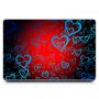 Виниловый стикер на ноутбук Синие сердечки Матовый