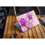 13.3"-15.6" Универсальная наклейка на ноутбук Нарисованные розовые цветы, 380х250 мм