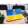 13.3"-15.6" Универсальная наклейка на ноутбук Keep Calm and Love Ukraine, 380х250 мм