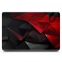 Универсальная наклейка для ноутбука, 13.3"-17.3” 400x260 мм Черно-красная абстракция 3D Матовый