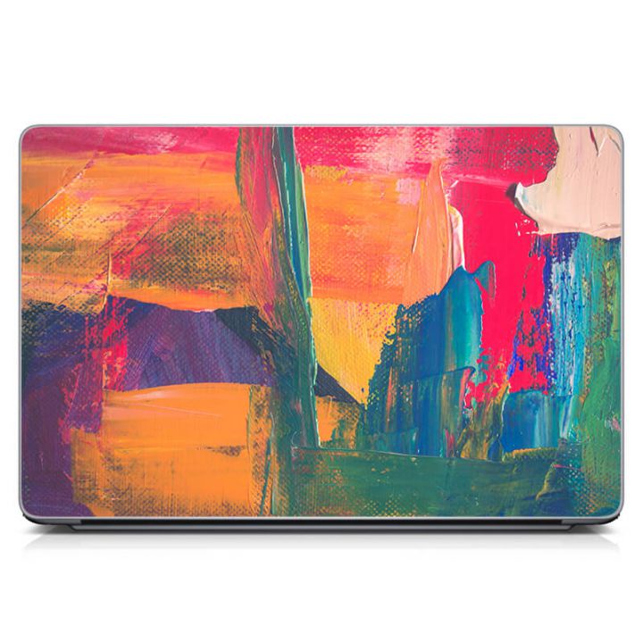 Универсальная наклейка для ноутбука, 13.3"-17.3” 400x260 мм Разноцветные мазки Матовый