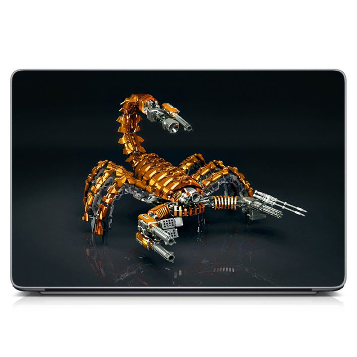 Универсальная наклейка на ноутбук 15.6"-13.3" Скорпион Матовая 380х250 мм