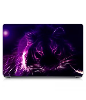 Вінілова наклейка для ноута Фіолетовий тигр Матова