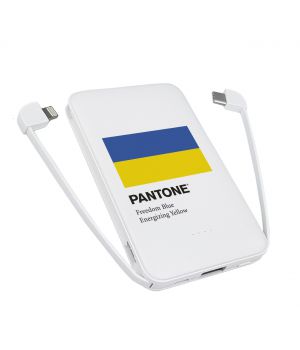5000 mAh Повербанк українського виробництва Powerbank з принтом Україна Pantone