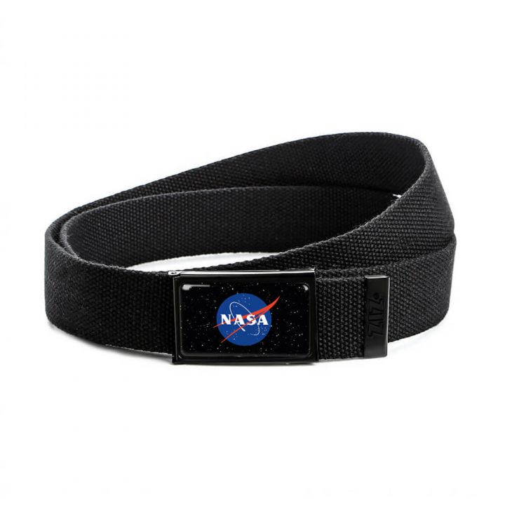 Ремінь тканинний стильний з принтом НАСА чорний