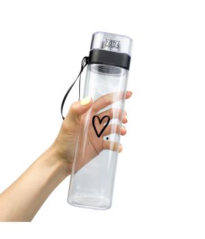 Спортивная бутылка для воды с принтом Сердечко