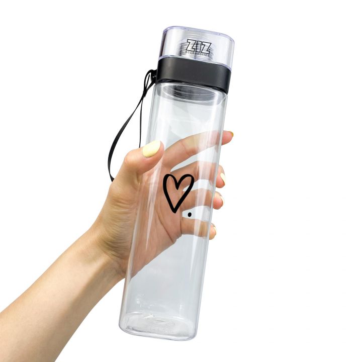Спортивная бутылка для воды с принтом Сердечко