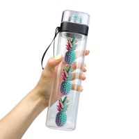 Спортивная бутылка для воды с принтом Ананас
