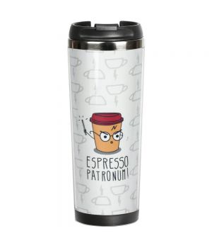 Термокружка для кави з малюнком стильна Еспрессо патронум