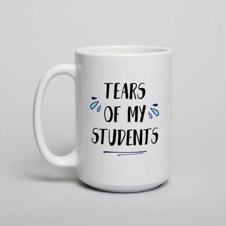 Чашка Tears of my students, Білий, англійська, 425 мл