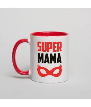 Чашка SUPER MAMA, Червоний, 330 мл