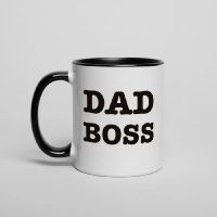 Чашка Dad Boss, Чорний, англійська, 330 мл