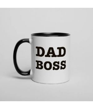 Чашка Dad Boss, Чорний, англійська, 330 мл