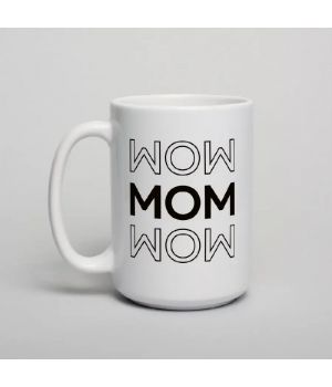 Чашка WOW MOM, Білий, англійська, 425 мл